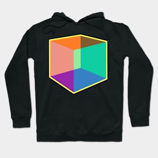 Color Cube Pattern on Yellow Hoodie